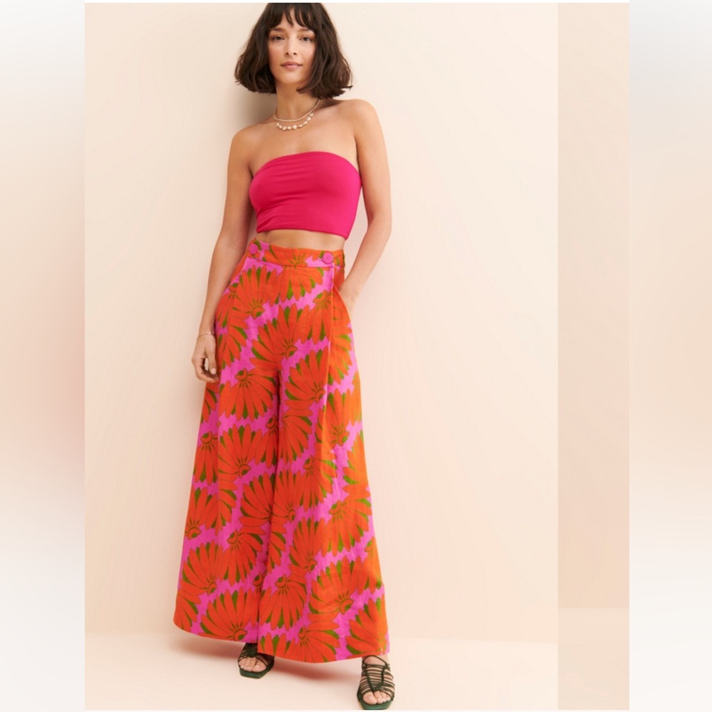 NWT Farm Rio Copacabana Pink Pants, Size S